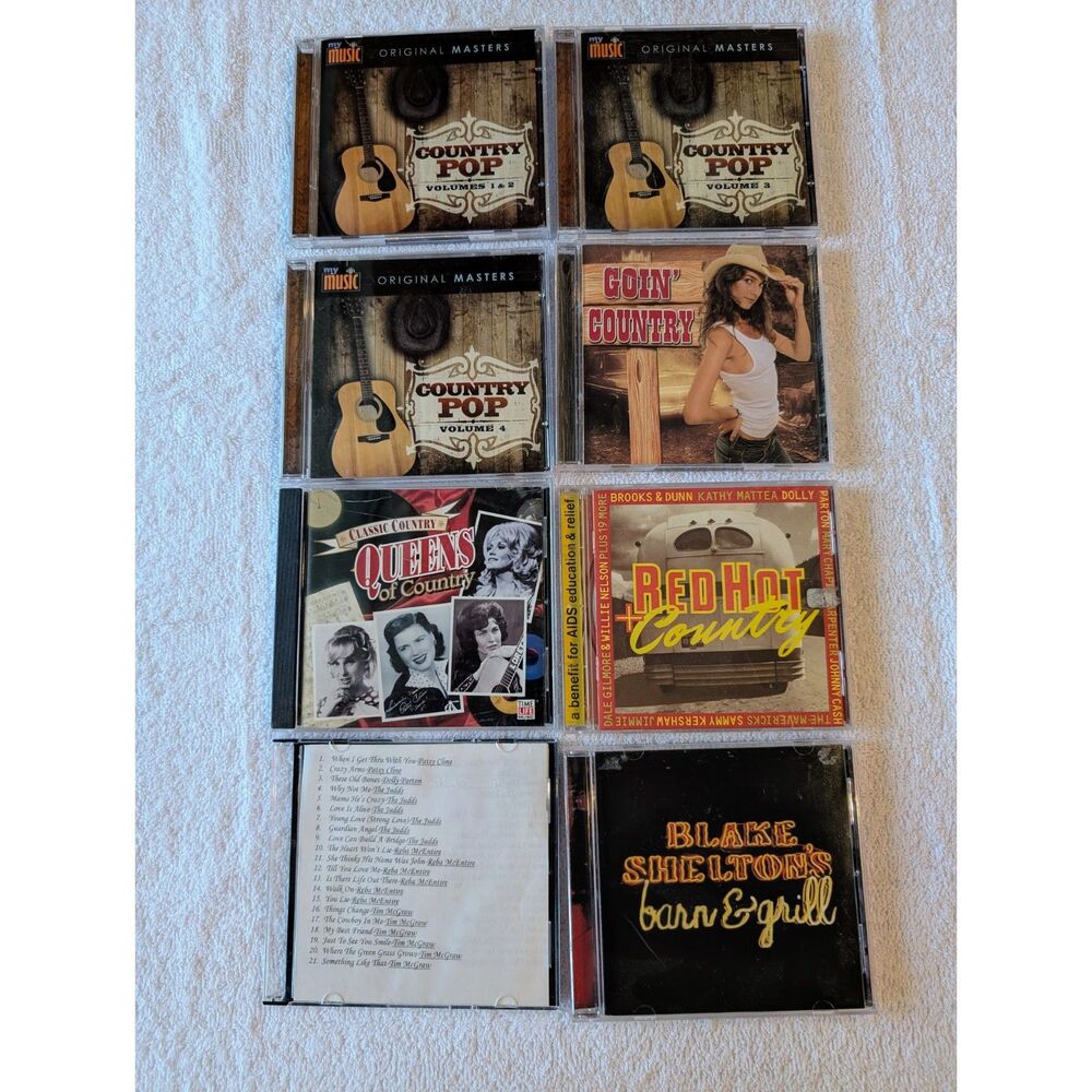 Lot of 7 Country Music CDs Blake Dolly Parton Johnny Cash Classic Hits